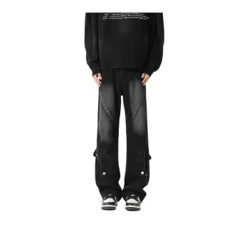 PAINT STAIN American Luxury Streetwear Trendy Brand Loose Fit Straight Fit Jeans Unisex