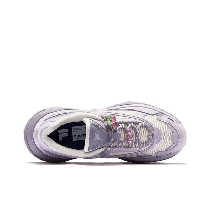 FILA FUSION BIANCO III Low Top Casual Shoes Women's White Purple-2