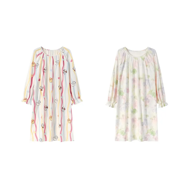 Herbal Primer Nightgown Women's Combo Set-40
