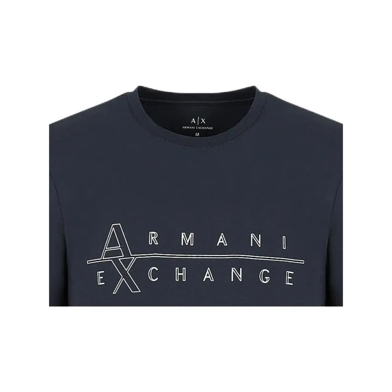 ARMANI EXCHANGE T Shirts Men Marine Blue-4
