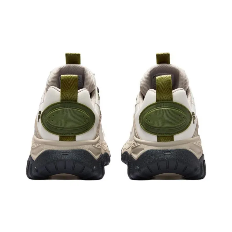 FILA FUSION FREEROAM Hiking Shoes Breathable Lightweight Low Top Casual Shoes Men's Beige Green-3