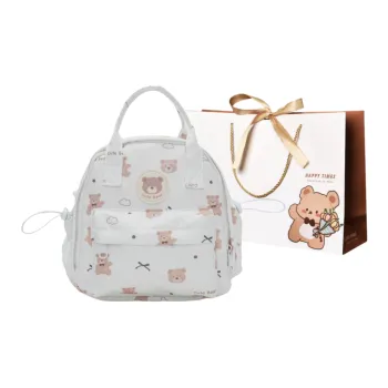 ERANGBEAR PU Crossbody Bag Double Shoulder Handbag Women's White/Beige/Black
