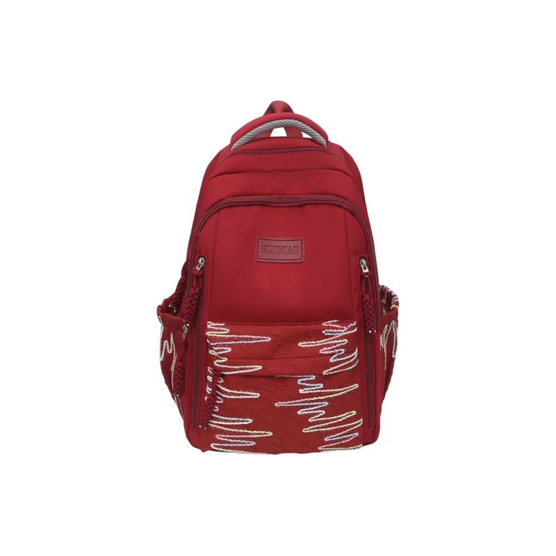 URBAN FOREST Nylon Backpack Unisex White/Black/Red/Yellow/Pink-8