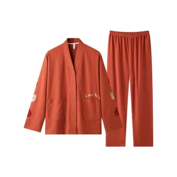 ZAO FU NIAO Pajama Set Women's Brick Red