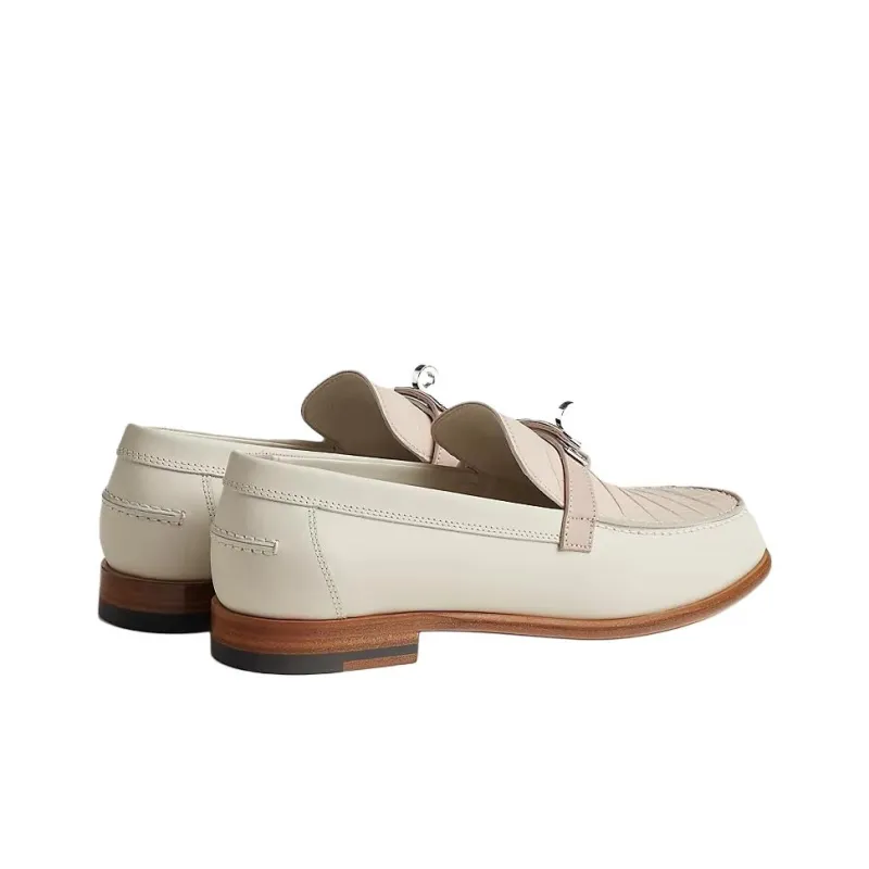 HERMES Destan Loafers Women's White-2