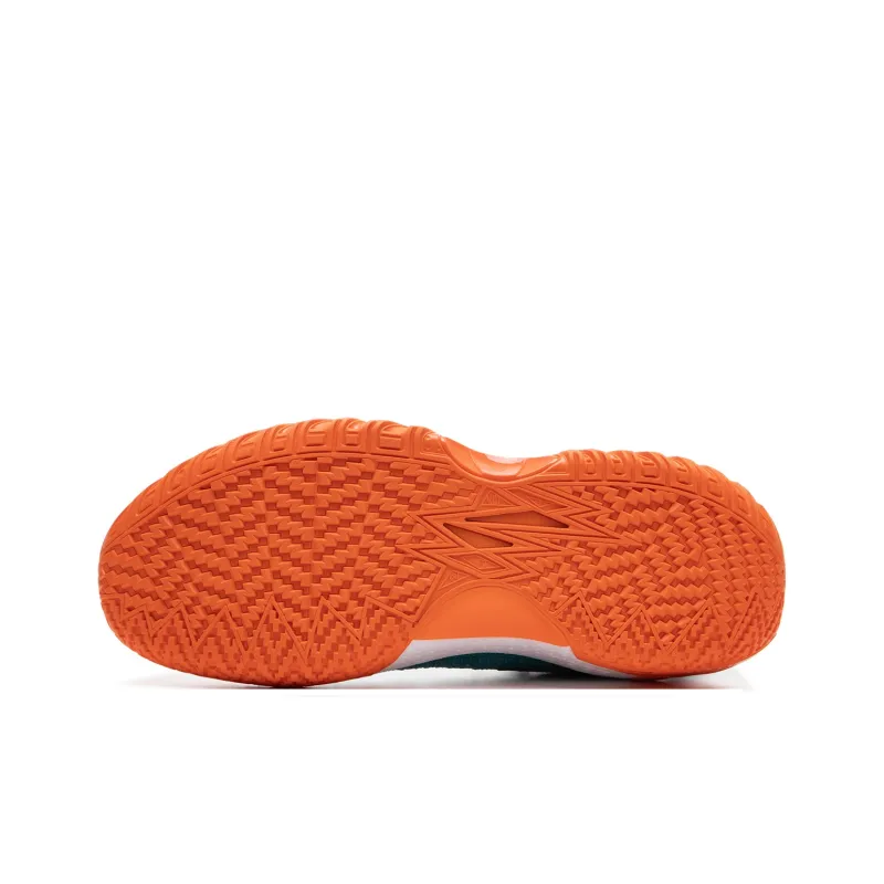 LiNing Jie Ao 2 Cushioning Anti Slip And Wear Resistant Rebound Low Top Outdoor Basketball Shoes Men's Cyan Orange-6