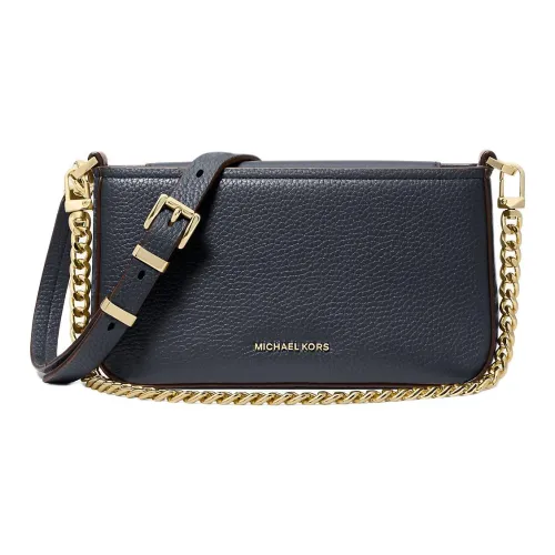 MICHAEL KORS Bryant Litchi Grain Leather Shoulder Bag Crossbody Bag Handbag Small Size Women's Marine Blue
