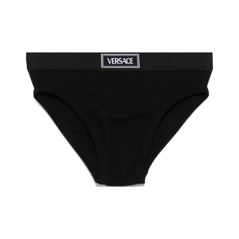 VERSACE 90s VERSACE Logo Waistband Briefs-0