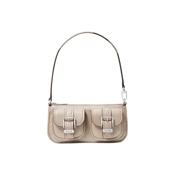 MICHAEL KORS Leather Shoulder Bag Small Size Women's Light Sand