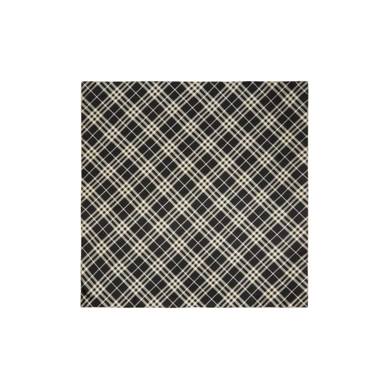 Burberry Silk Scarves Unisex Black-0