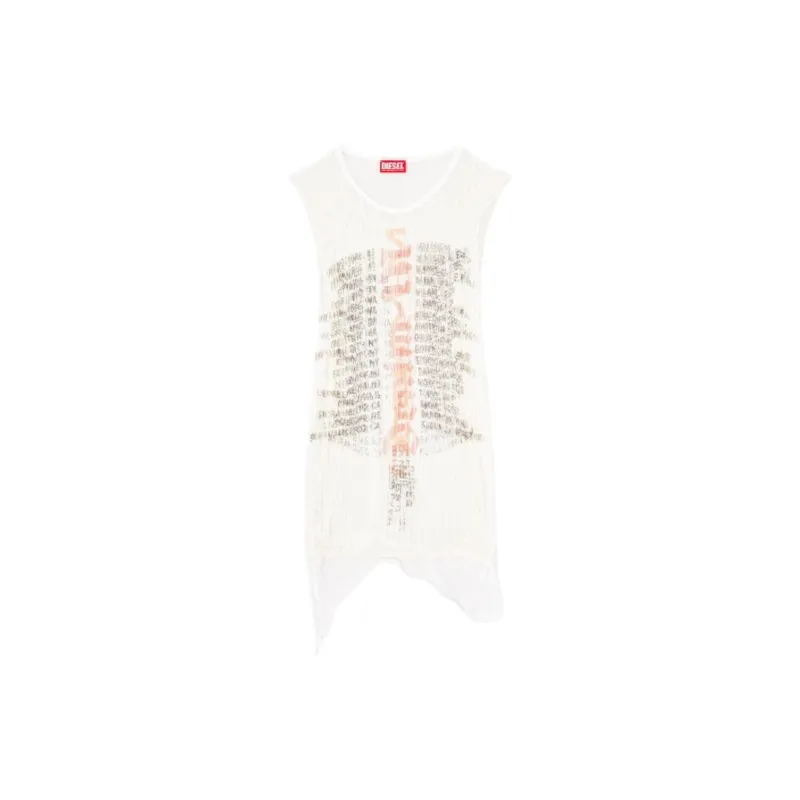 DIESEL K Abante B Distressed Knitted Tank Top-0
