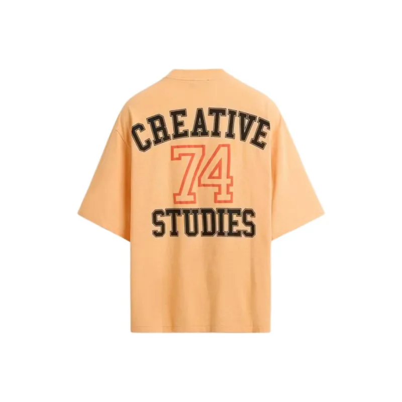 ZARA T Shirts Men Orange-1