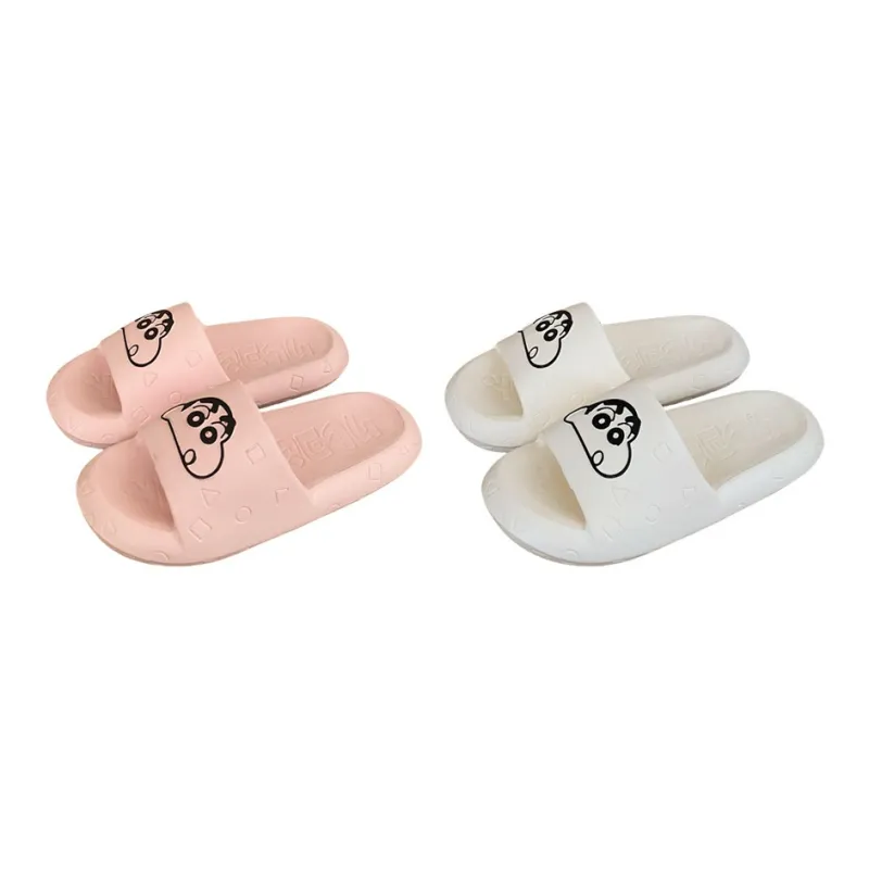 SHIGUDE x Crayon Shinchan Sandal Slippers Unisex, Milk White-6