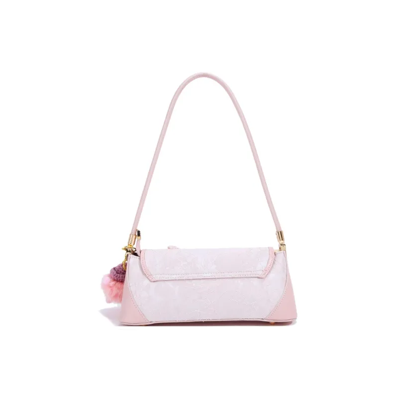 Carit&Koty PU Shoulder Bag Women's White Black Pink-17
