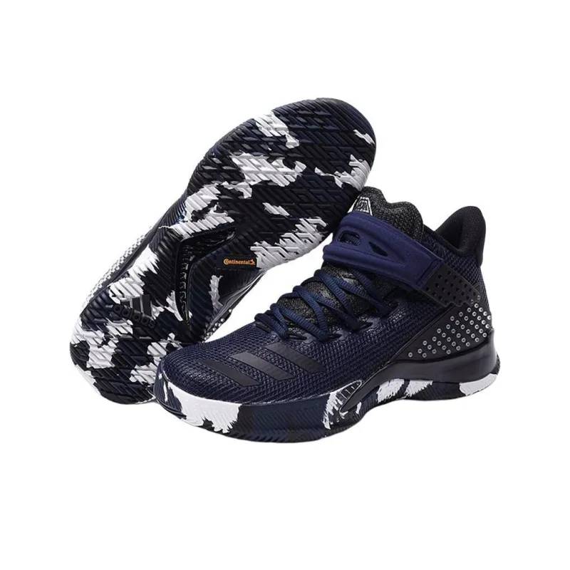 Adidas Ball 365 Anti Slip Wear Resistant Low Top Basketball Shoes Men's Navy Blue-2