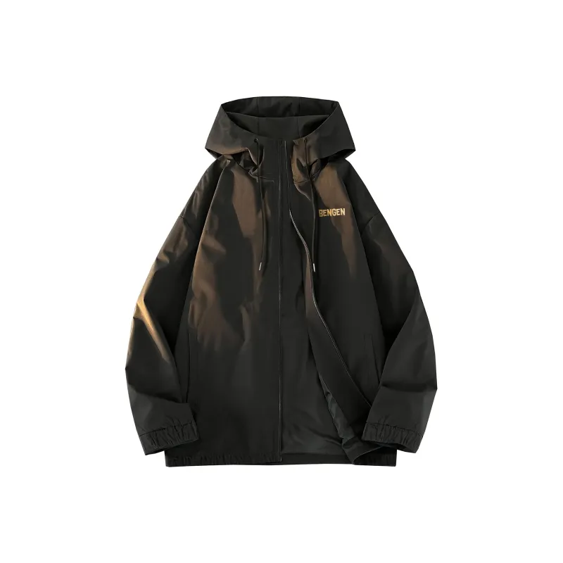 BENGEN Jackets Coats Unisex Black-1