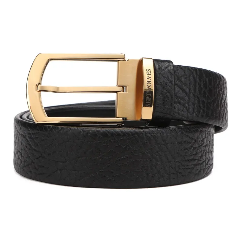 SEPTWOLVES Cow Leather Belts Men's 3.4cm-2