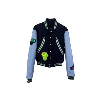 TESTUNG Fashion Baseball Jacket Style Unisex Navy Blue Classic Tone