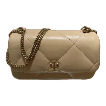 TORY BURCH Kira Leather Shoulder Bag Mini Women's Taupe