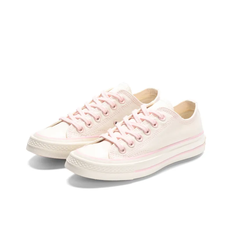 MARS*GEOME Anti Slip Wear Resistant Breathable Lightweight Low Top Canvas Shoes Women's Cherry Blossom Pink-2