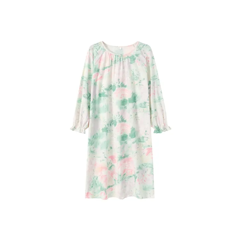 Herbal Primer Nightgown Women's Combo Set-0