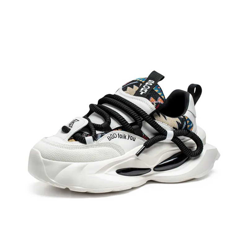 ROBINHOOD Cushioned Slip Resistant Breathable Coverage Low Top Chunky Sneakers Men's Box-2