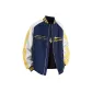 Navy Blue & Apricot Yellow