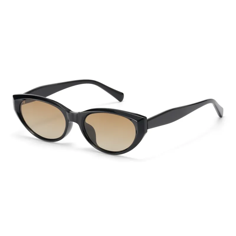 ZIPPO Plate Frame Cat Eye Sunglasses Unisex Black Frame-0