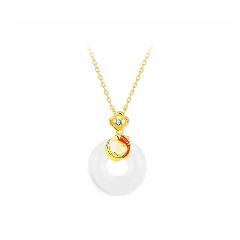 Ancient Jewelry Chalcedony Jade Necklaces Women's-3