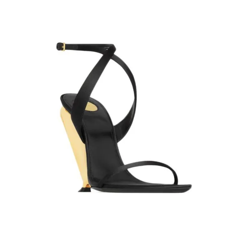 SAINT LAURENT Tallulah One Strap Sandals 11m Women's Black-2
