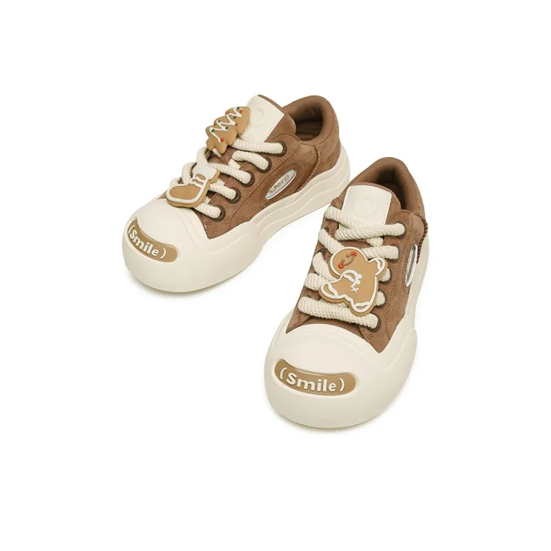 KUNGFUDEER Cool Play Collection Anti Slip Wear Resistant Low Top Skateboard Shoes Unisex Brown-1