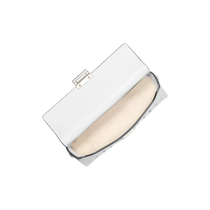 MICHAEL KORS Ludlow Leather Clutches Shoulder Bags Small Size Women's Optical White-3