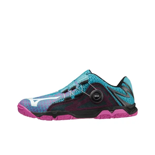 Mizuno Wave Medal Low Top Upper Height Table Tennis Shoes Unisex Light Blue