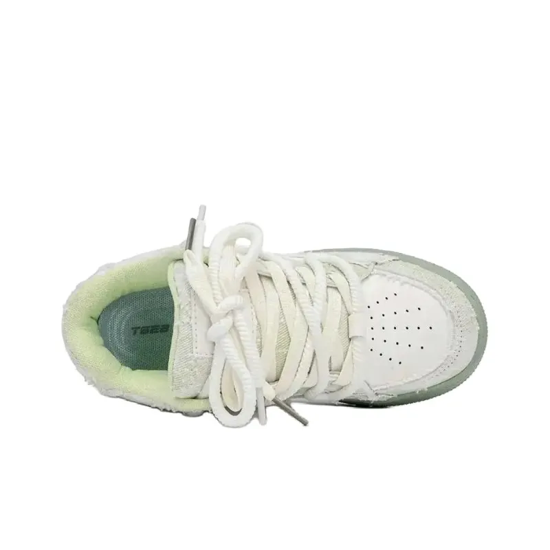 T628 Vintage Puffy Shoes Wear resistant, Lightweight, Breathable, And Non slip. Low Top Skateboard Shoes Unisex-32