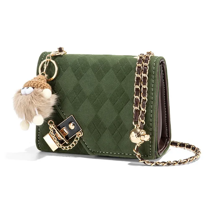 CLEVER& KETCH PU Small Square Bag Shoulder Bag Regular Women's Purple/Green-7