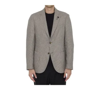 LARDINI Houndstooth pattern Blazer
