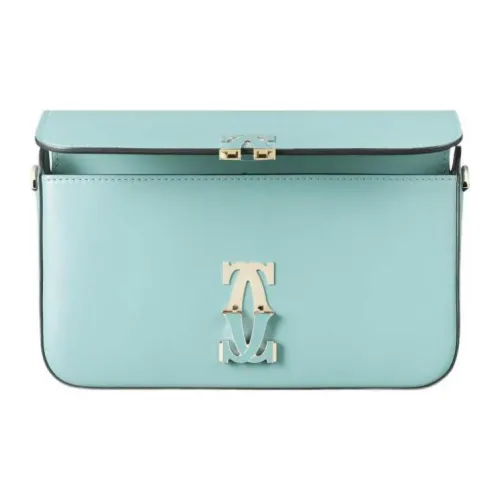CARTIER C De Cartier Collection Calfskin Crossbody Bag Shoulder Bag Mini Women's Mint Green