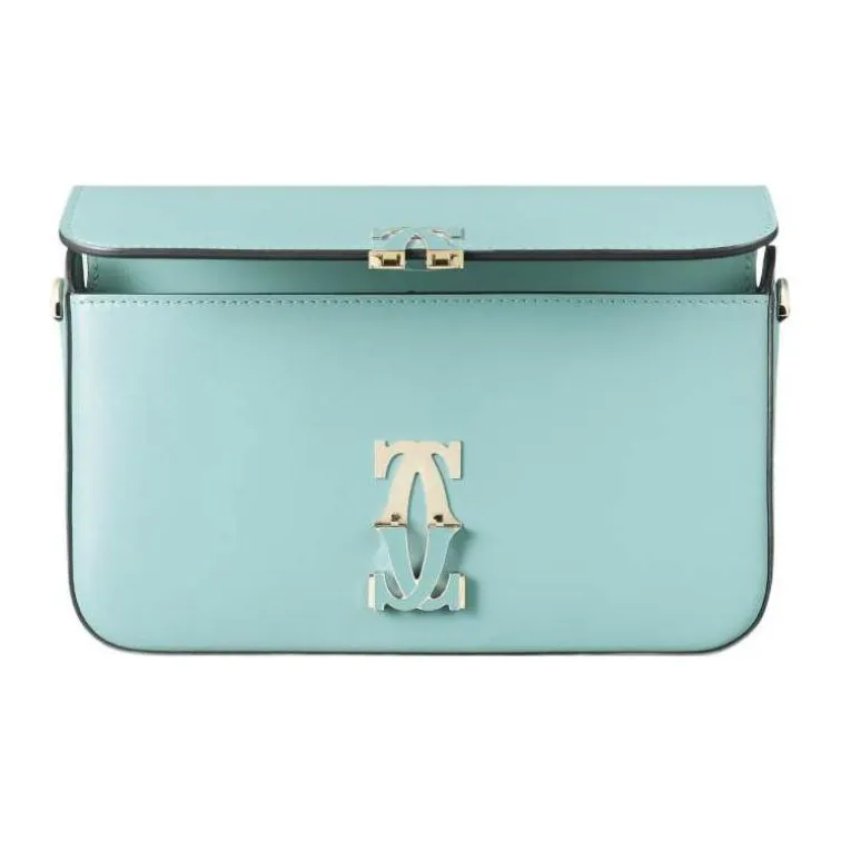 CARTIER C De Cartier Collection Calfskin Crossbody Bag Shoulder Bag Mini Women's Mint Green-0