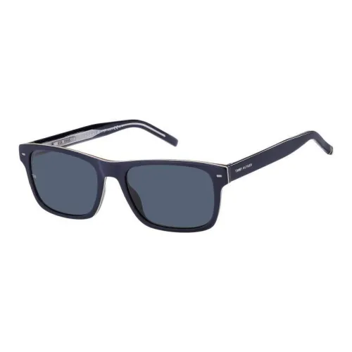 Tommy Hilfiger Acetate Rectangular Sunglasses Men's Blue