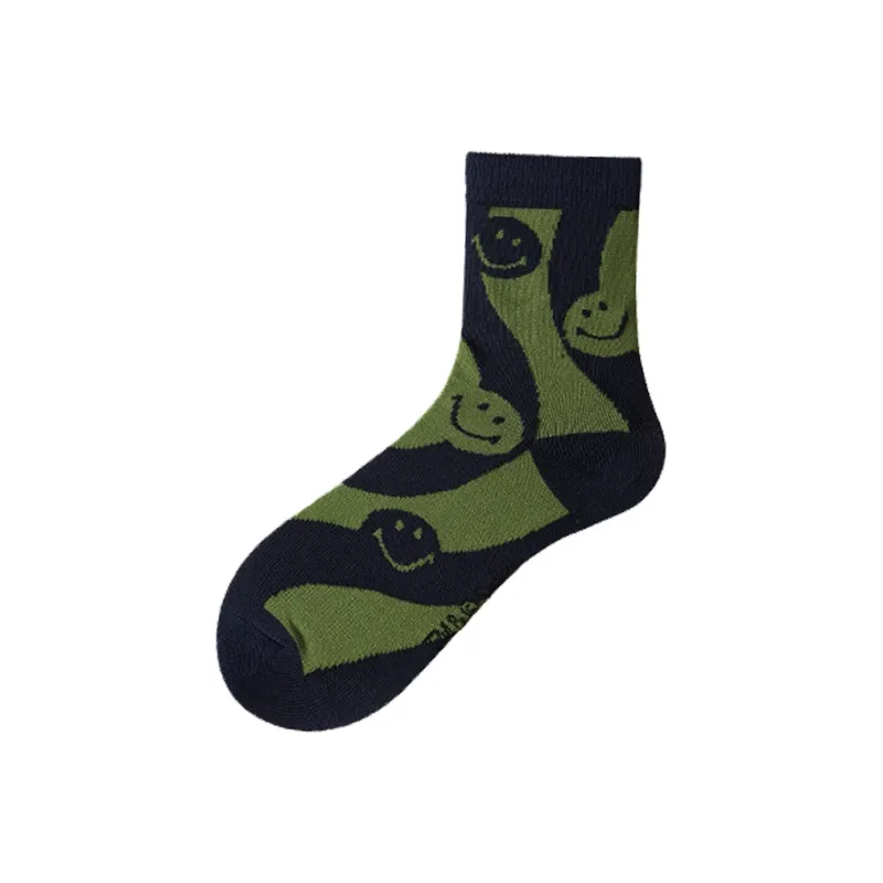 SMILEY Mid Calf Socks Unisex Combo Set-3