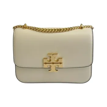 TORY BURCH Eleanor Cow Leather Shoulder Bag Small Size Women's Warm White