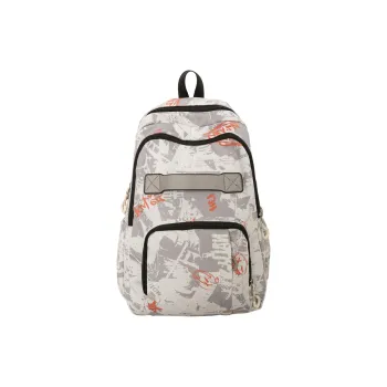 GEERDUN Nylon Backpack Regular Unisex Ecru/Black/Green/Peacock Blue/Pink