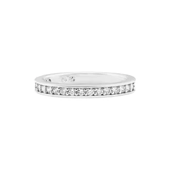 Swarovski Rhodium Plated, Cubic Zircon Rings Unisex Silver