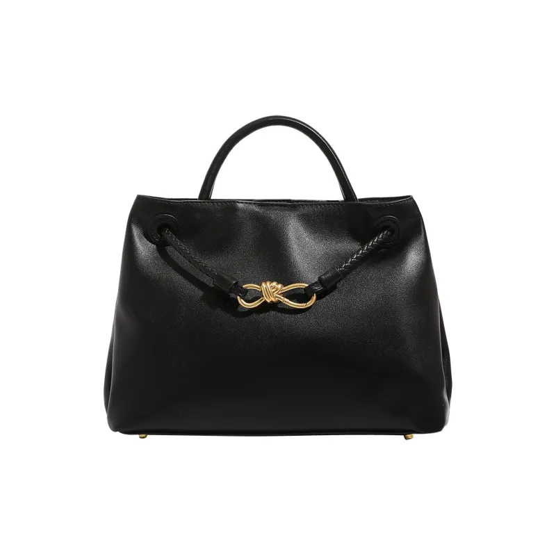 TTaG．baG Microfiber Synthetic Leather Handbag Regular Women's Black-0