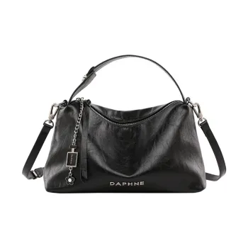 DAPHNE PU Handbag Regular Women's Black/Green