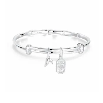 7℃ 999 Fine Silver Sterling Silver Bracelets Unisex