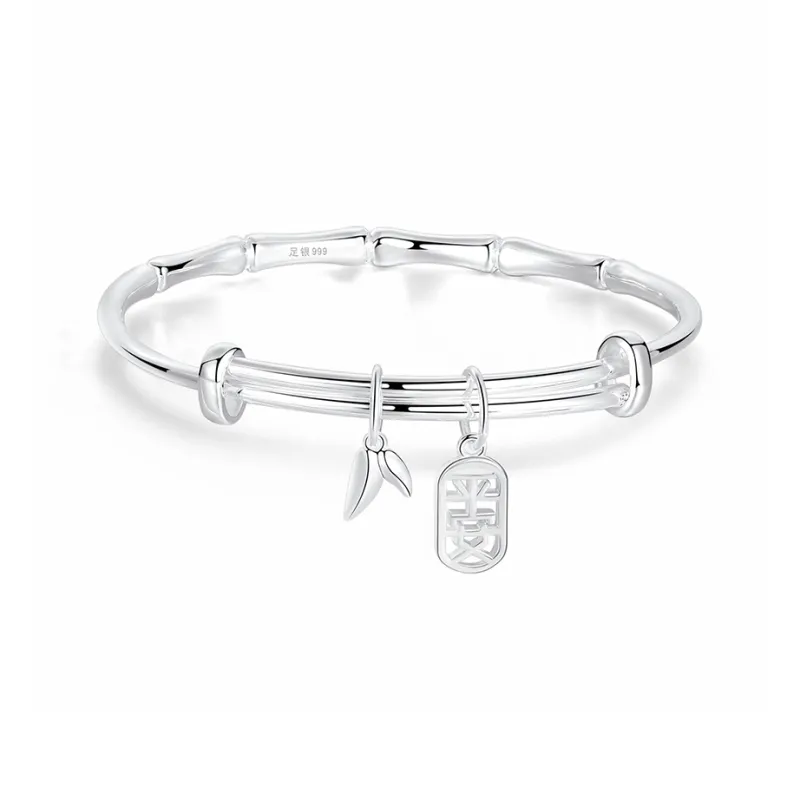 7℃ 999 Fine Silver Sterling Silver Bracelets Unisex-0