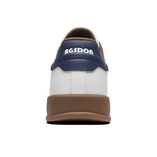 AGSDON Non-slip Lightweight Low-Top Skateboard Shoes Men's Beige Brown-23