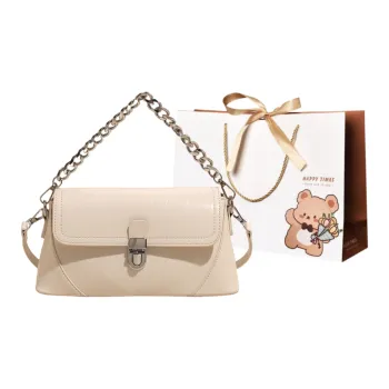 ERANGBEAR PU Crossbody One Shoulder Handbags Regular Women's Ecru/Silver/Black/Khaki/Green