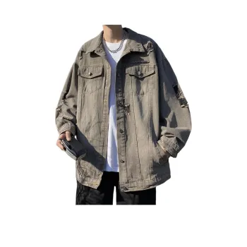 COMXZ Denim Jackets Unisex Gray